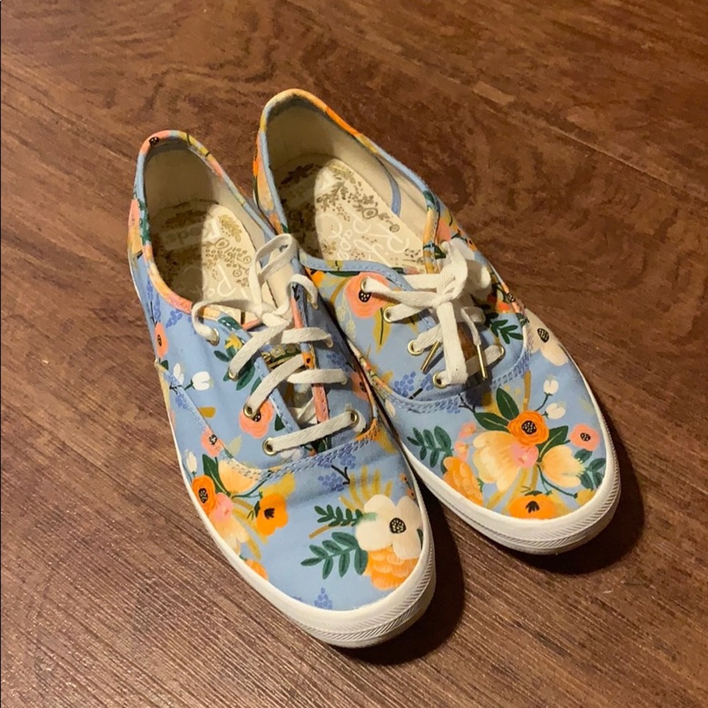 Keds x Rifle Paper Co lively floral champions
